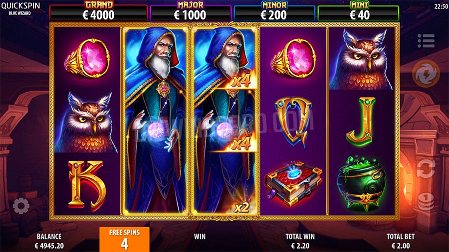 blue wizard slot